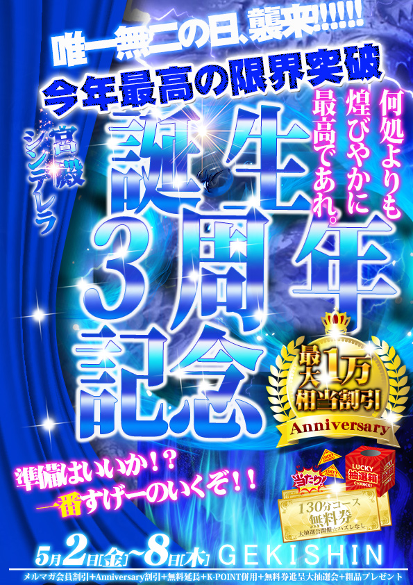 誕生3周年記念イベント～ANNIVERSARY～  (5月2日～8日開催)