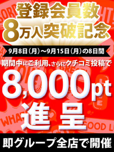 会員登録8万人突破記念!