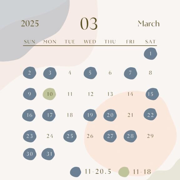 &#128008;&zwj;&#11035;3月のシフト