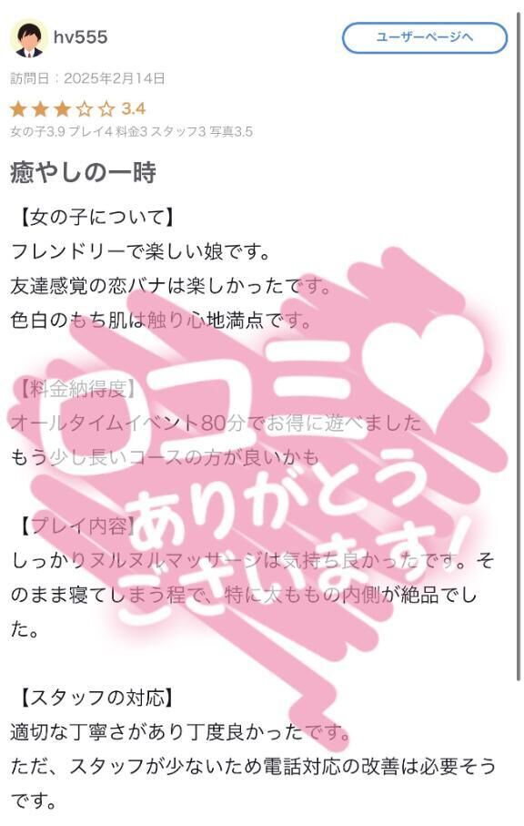 【お礼写メ日記】