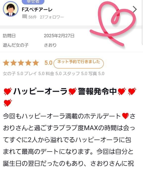 【お礼写メ日記】