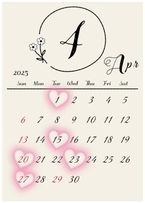 4月の出勤予定( ♡♡ ♡ ♡♡ )