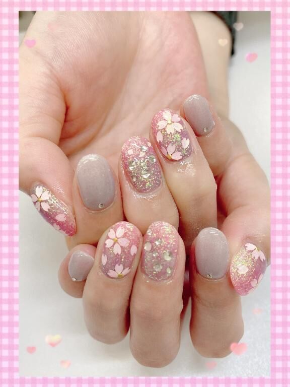 桜ネイル&#9825;