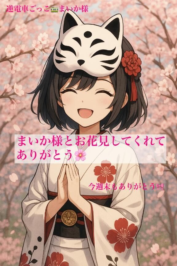 まいか様とお花見してくれてありがとう凉