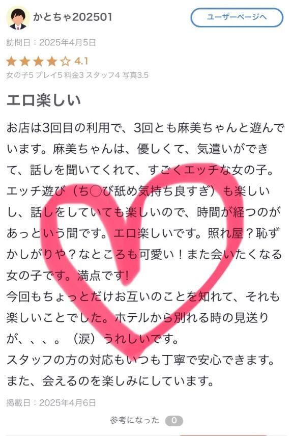 【お礼写メ日記】
