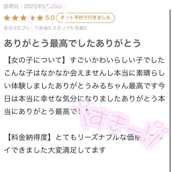 【お礼写メ日記】