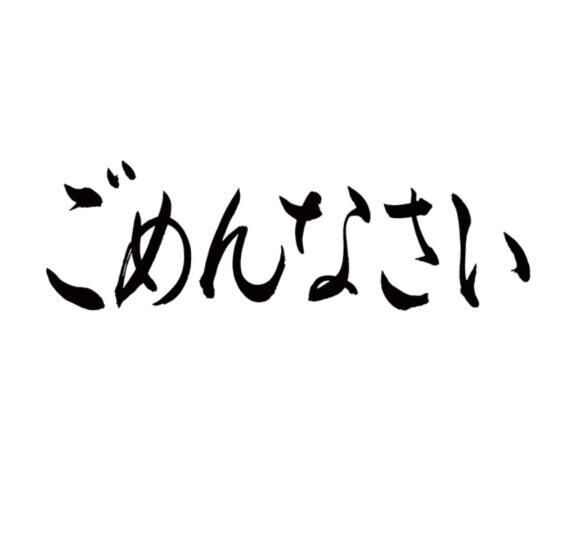 申し訳ありません