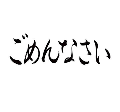 申し訳ありません