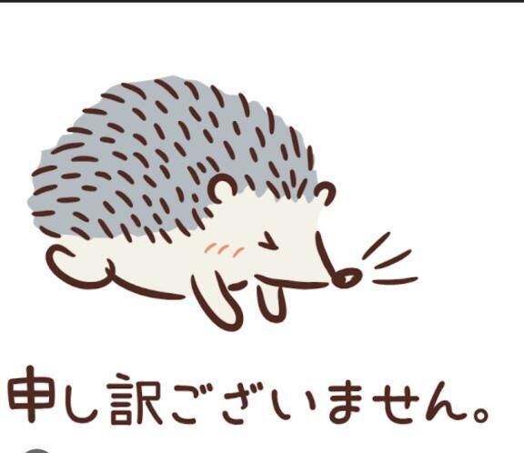 ごめんなさい。