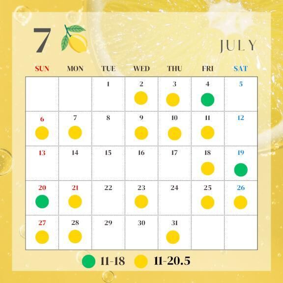 &zwj;⬛7月のシフト