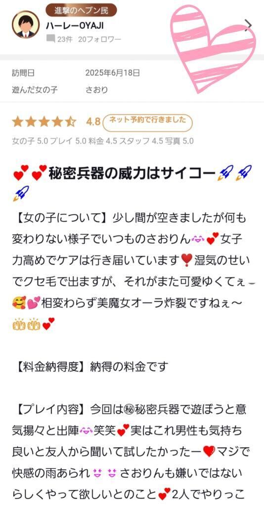【お礼写メ日記】