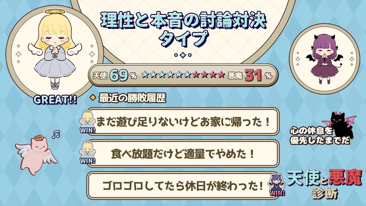 &#10048;天使と悪魔診断&#10048;