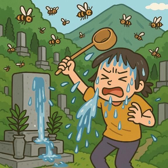 ハチとの闘い