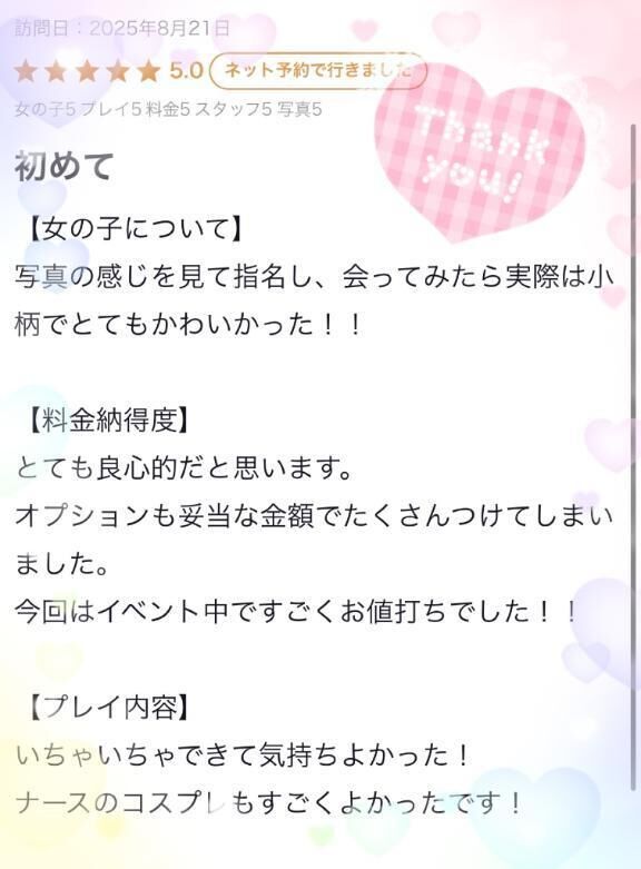 【お礼写メ日記】
