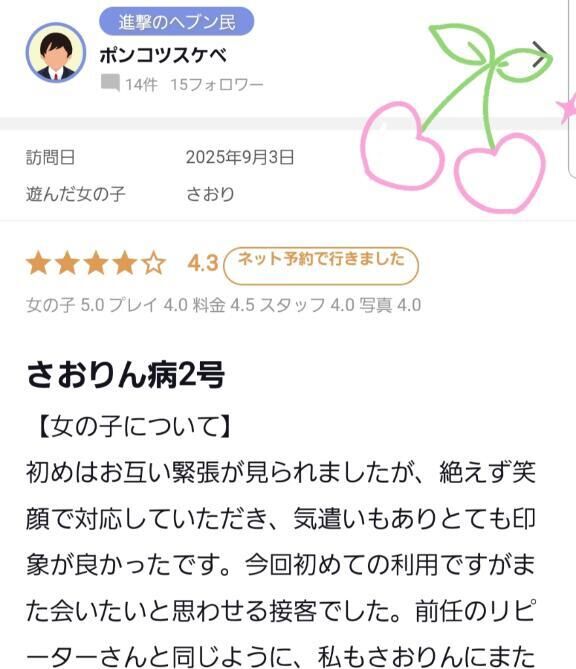 【お礼写メ日記】