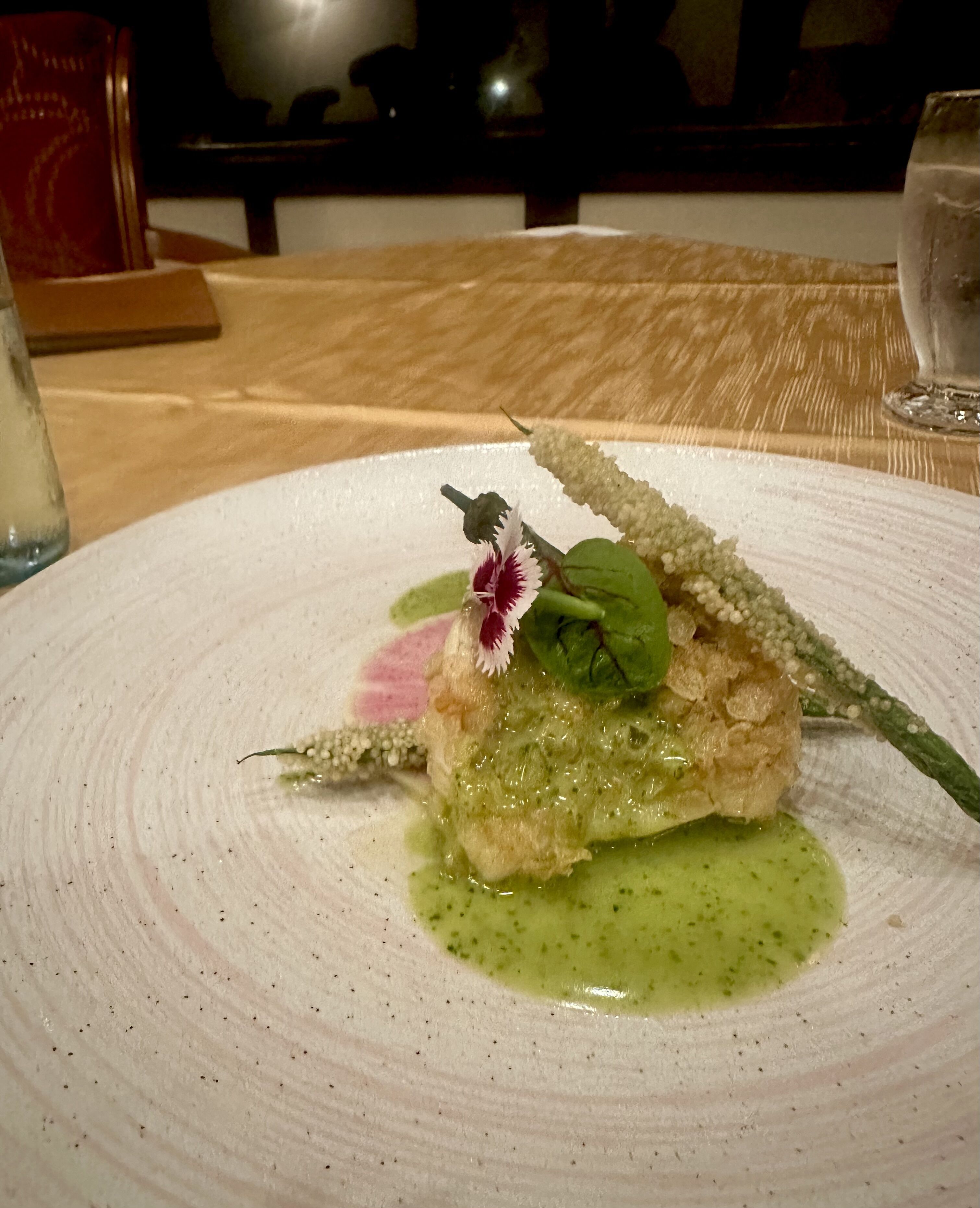 鯛　玄米鱗焼　島原野菜