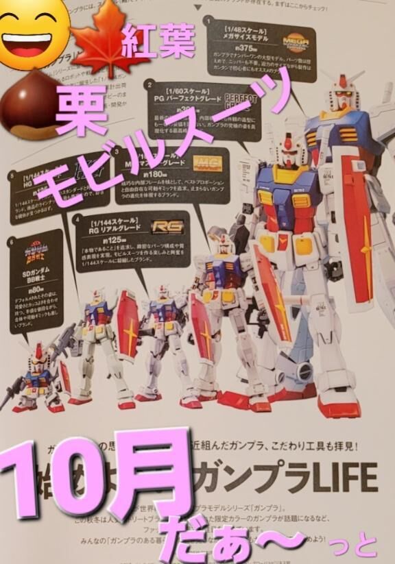 もみじだー！くりだー！ガンダムモビルスーツだー！！！10月でぇーーーーい！