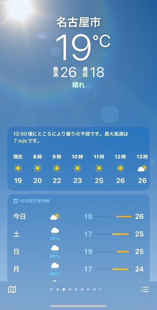 良いお天気！