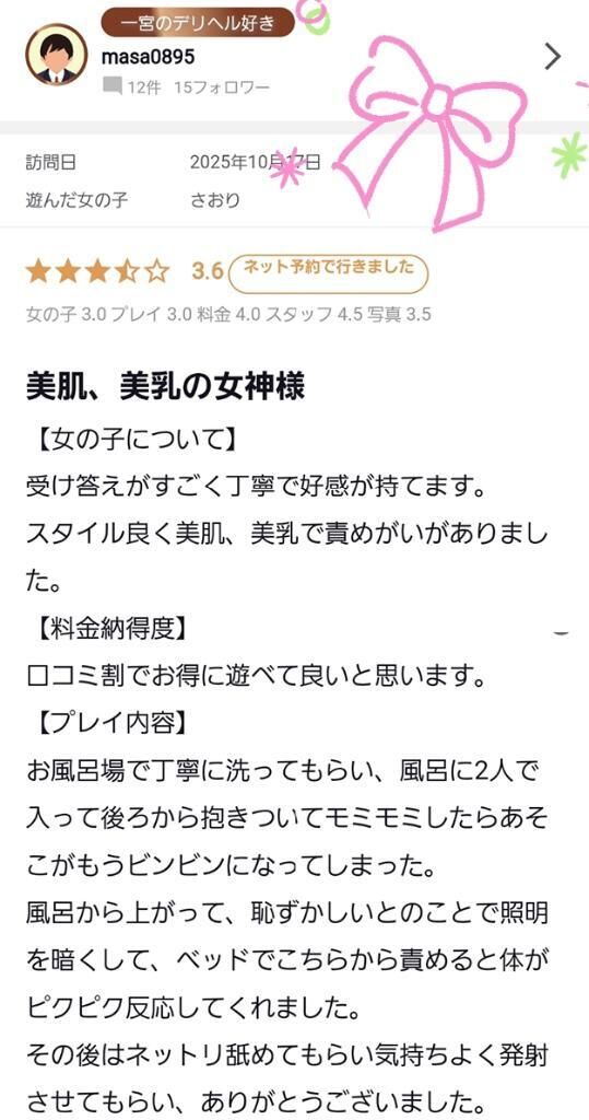 【お礼写メ日記】