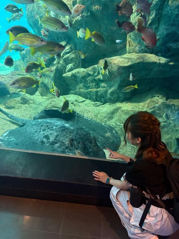 変なあくびした…