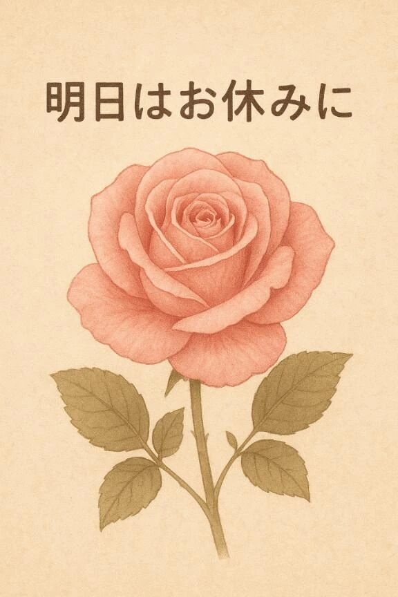 明日はお休みに変更です&#128173;