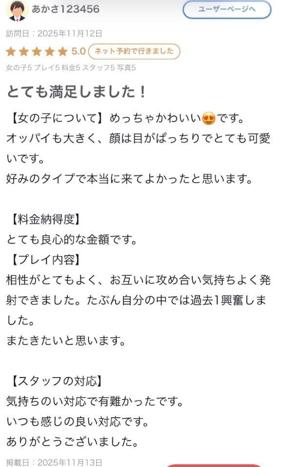 【お礼写メ日記】