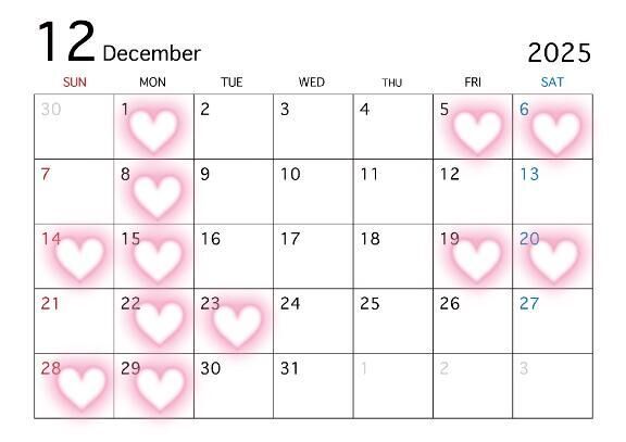 ❤️１２月シフト