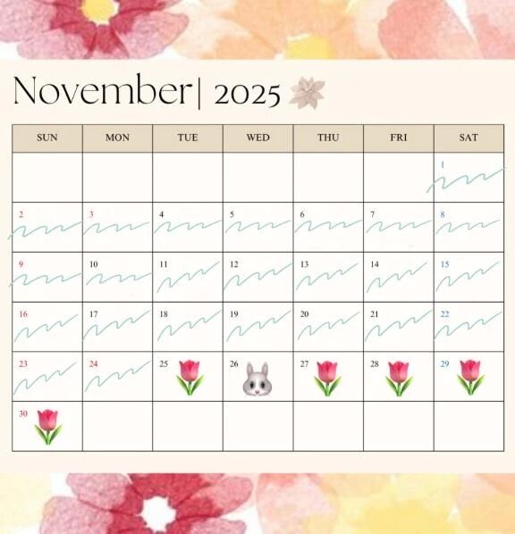 11月のシフト&#127799;