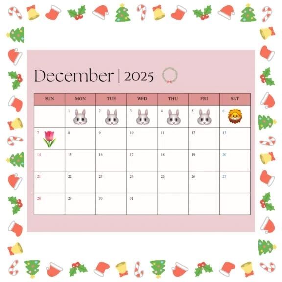 12月のシフト&#127876;