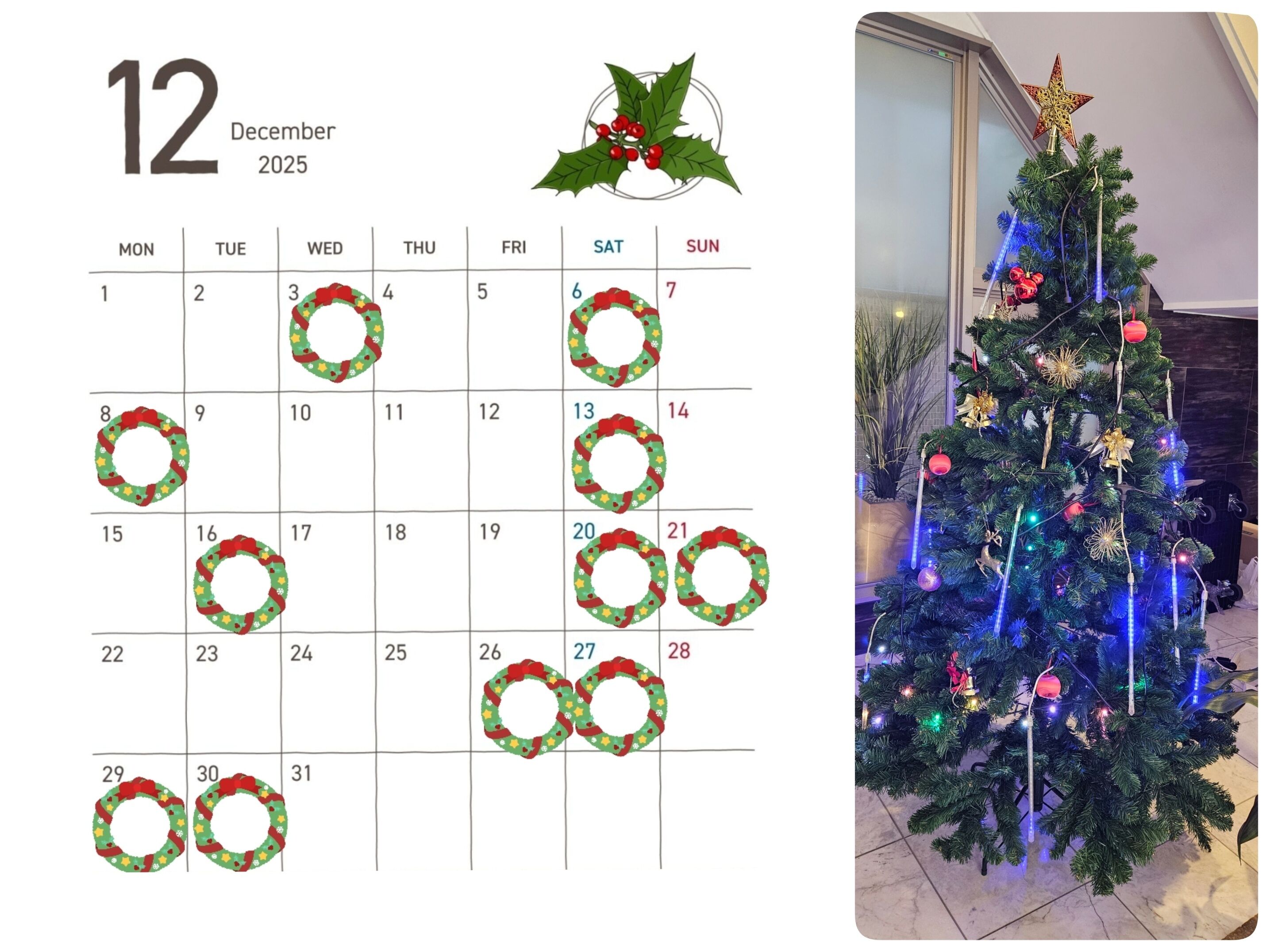 12月の出勤日&#127876;