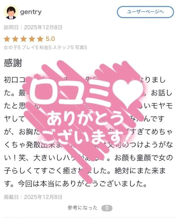 【お礼写メ日記】