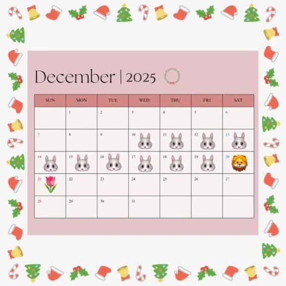 12月のシフト&#127876;