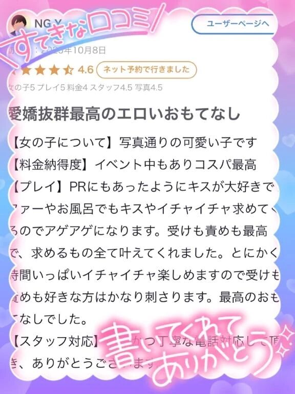 口コミありがとう！