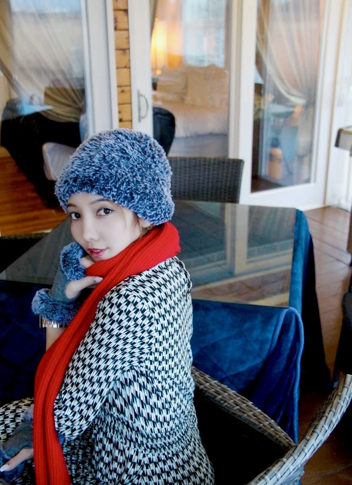 外のテラスで﫧懶