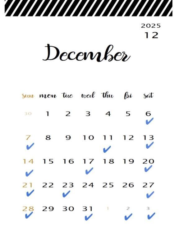 12月, 年末年始の出勤日