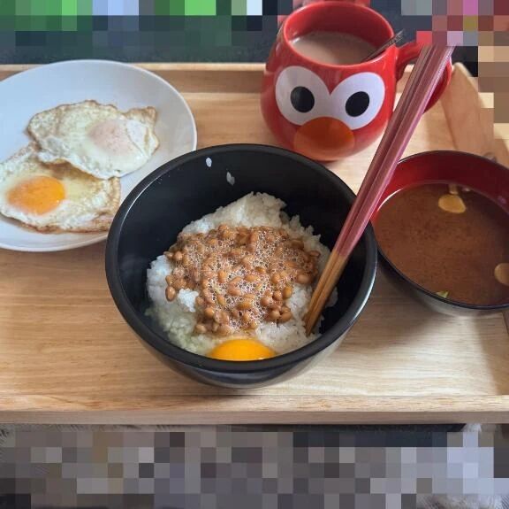 ゆなの朝食🍚🥚