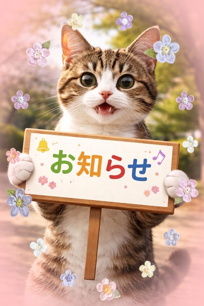 ☆出勤予定のお知らせです☆